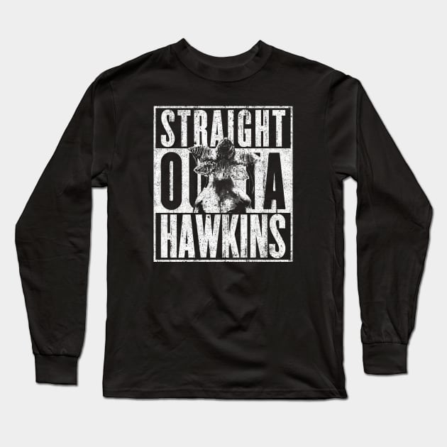 Straight Outta Hawkins Long Sleeve T-Shirt by huckblade